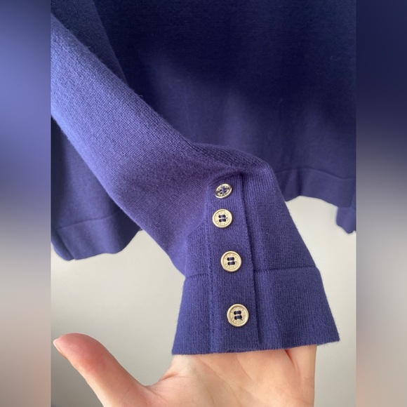 Tommy Hilfiger Women's Button Sleeve Cardigan NWT Women’s M Navy Blue - Picture 4 of 12